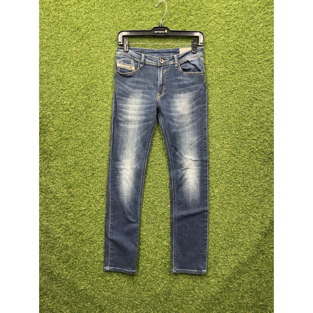 Diesel Waykee Jeans Kids 12Y Straight Leg Blue Dark Wash Denim Stretch Regular